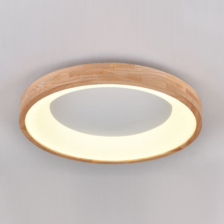 Luz de techo empotrada LED de roble acrílico anillo minimalista moderno para sala de estar 