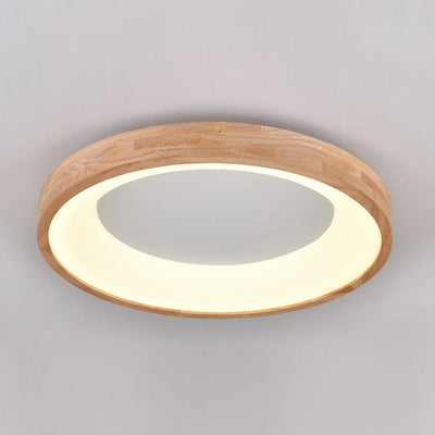 Plafonnier LED en chêne acrylique moderne et minimaliste pour salon 