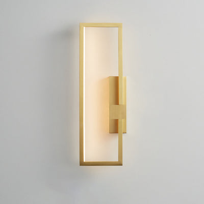 Moderne Mid-Century Wandleuchte aus Kupfer im rechteckigen geometrischen Design mit LED für das Bett 