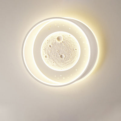 Zeitgenössische Nordic Eisen Acryl Planet Mond Runde Dreieck LED Unterputz Deckenleuchte Für Schlafzimmer 