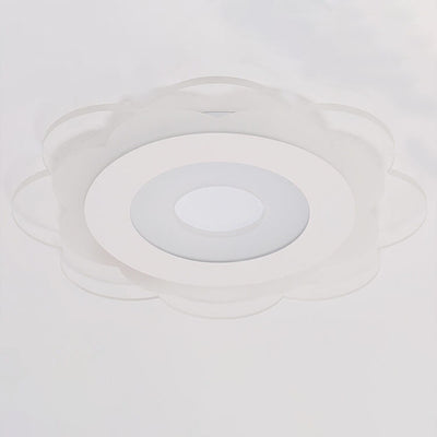 Modern Minimalist Floral Iron Acrylic LED Flush Mount Ceiling Light