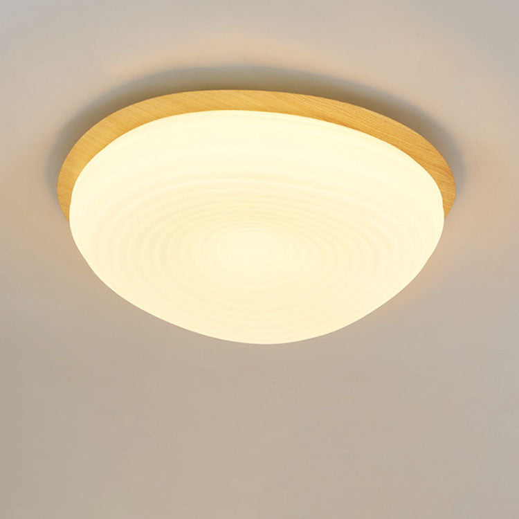 Modern Minimalist Oval Iron PE Rotomolded LED Flush Mount Ceiling Light For Bedroom