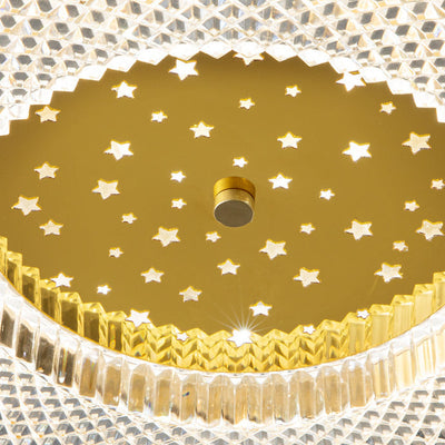 ضوء سقف LED مثبت بتصميم دائري نحاسي أكريليك حديث بسيط لغرفة النوم 