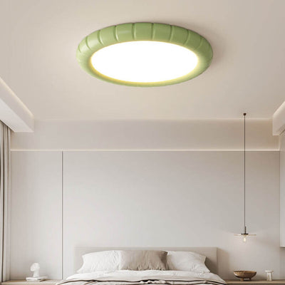 Nordic Modern Minimalist Resin Round LED Flush Mount Ceiling Light