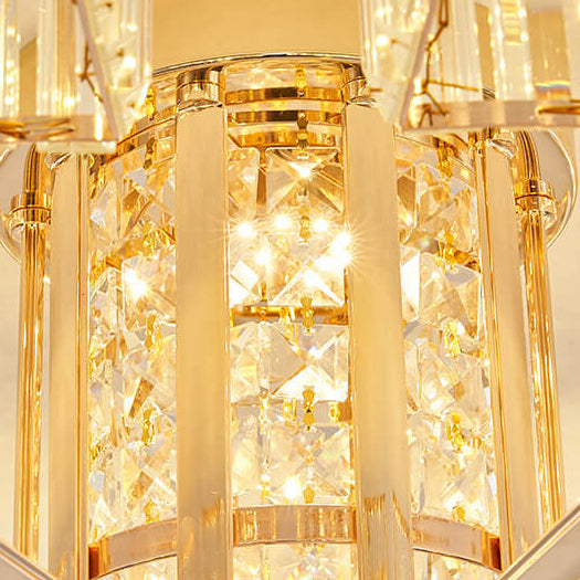 Plafonnier encastré à 6/8/10/12 lumières en cristal de luxe moderne 