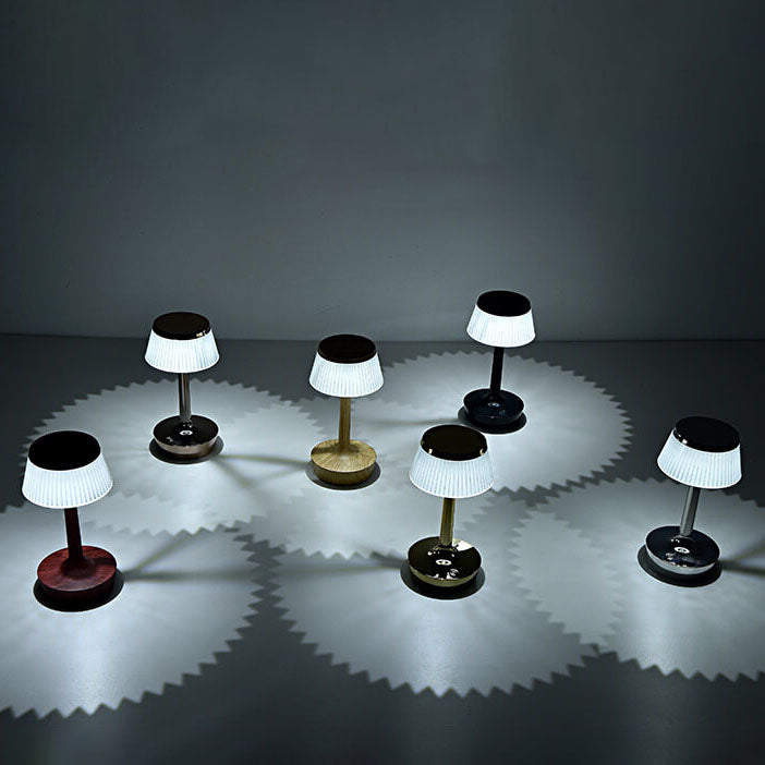 Lámpara de mesa LED de acrílico ABS de hongo creativo contemporáneo para dormitorio 