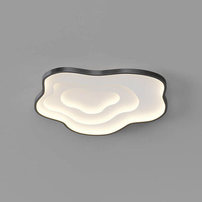 Modern Creative Solid Color Cloud Shape LED Iron Aluminum Acrylic Flush Mount Light