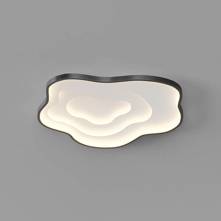 Modern Creative Solid Color Cloud Shape LED Iron Aluminum Acrylic Flush Mount Light