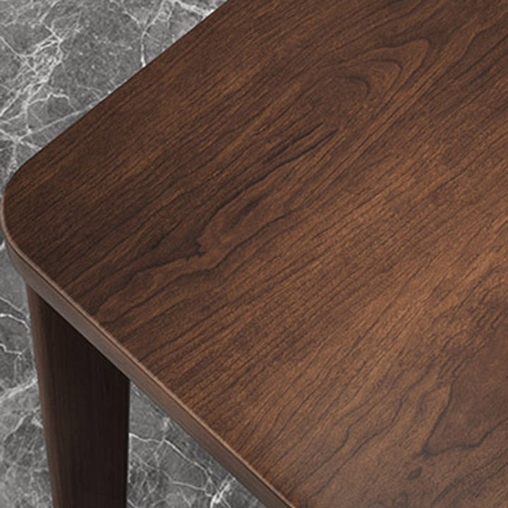 Modern Minimalist Square Upholstered Plywood Beech Wood Technology Fabric Dining Chair For Dining Room