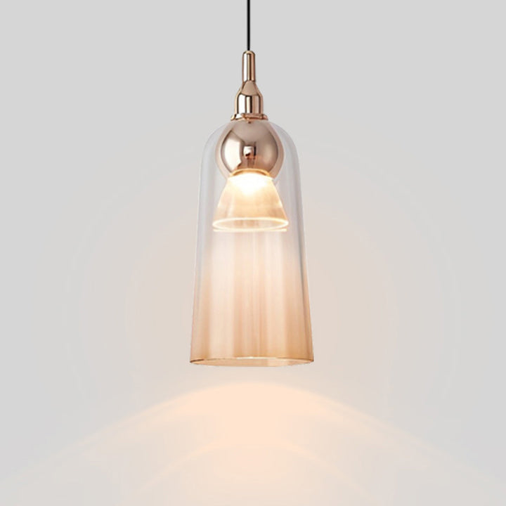 Zeitgenössische nordische Acryl-Cup-Shade-Aluminium-LED-Pendelleuchte mit Farbverlauf für Esszimmer 