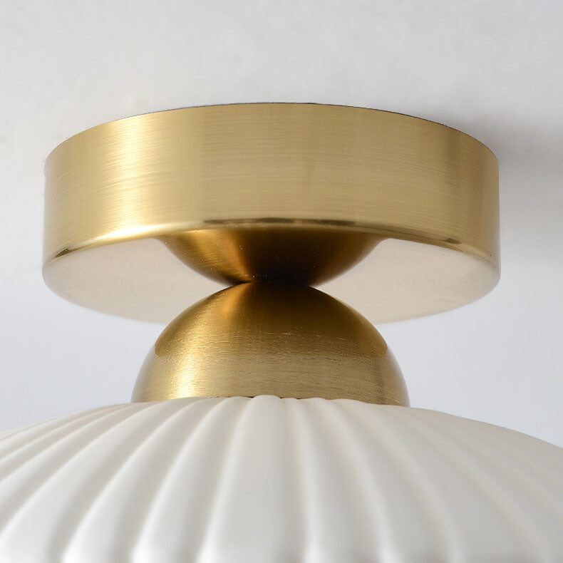 Plafonnier moderne en céramique de luxe léger à un feu 