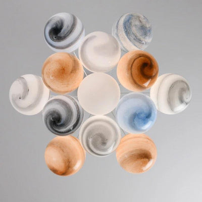 Zeitgenössischer kreativer Mondglas-Kronleuchter mit 7/13/19 Lichtern für Wohnzimmer 