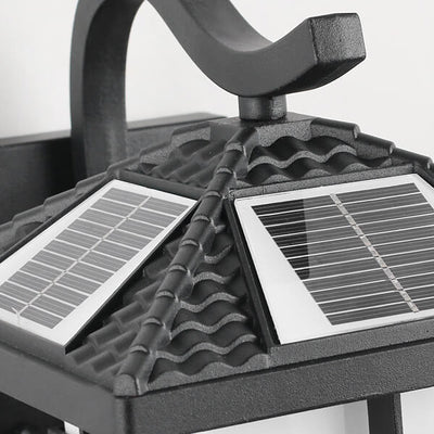 Lámpara de Aplique de Pared para Paisaje de Patio al Aire Libre LED Impermeable Solar Industrial 