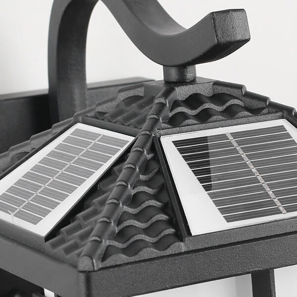 Lámpara de Aplique de Pared para Paisaje de Patio al Aire Libre LED Impermeable Solar Industrial 