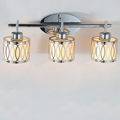 Nordic Vintage Cylindrical 3-Light Bathroom Vanity Mirror Front Wall Sconce Lamp