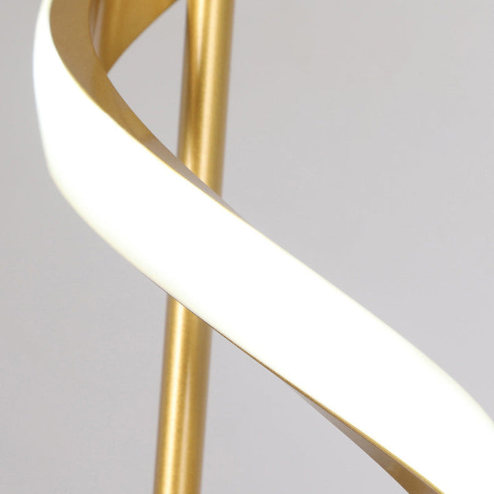 Suspension LED moderne minimaliste en forme de cylindre en spirale en fer et silicone pour chambre 