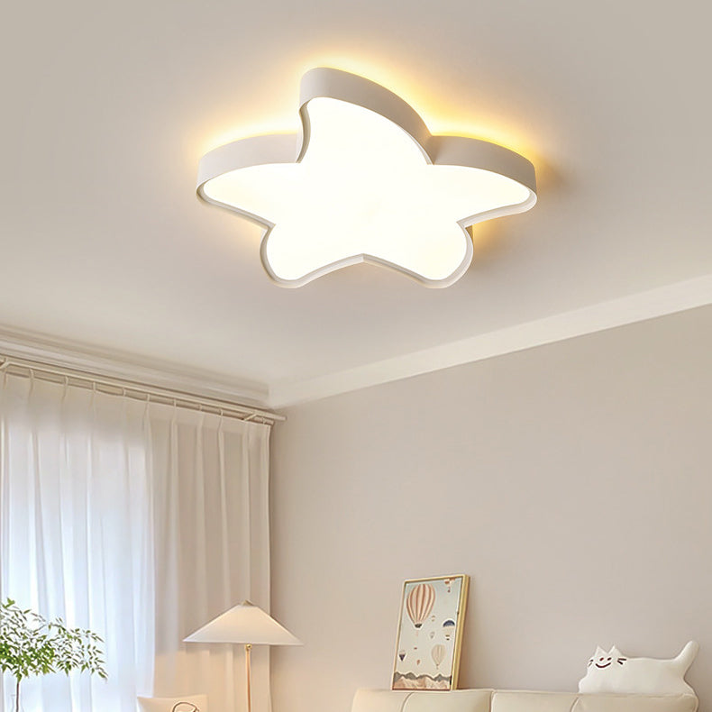 Luz de techo LED de montaje empotrado con pantalla de estrella de hierro acrílico de simplicidad moderna para sala de estar 
