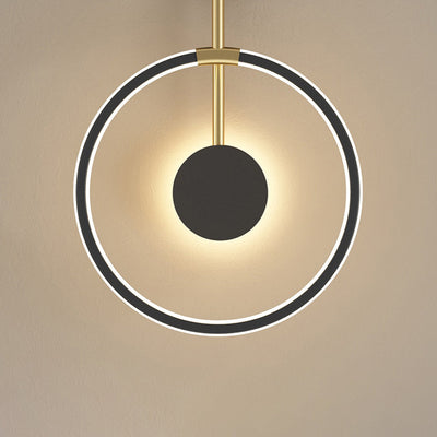 Applique Murale à LED en Aluminium Cercle Anneau Bande de Silicone Simplicité Moderne pour Salon 