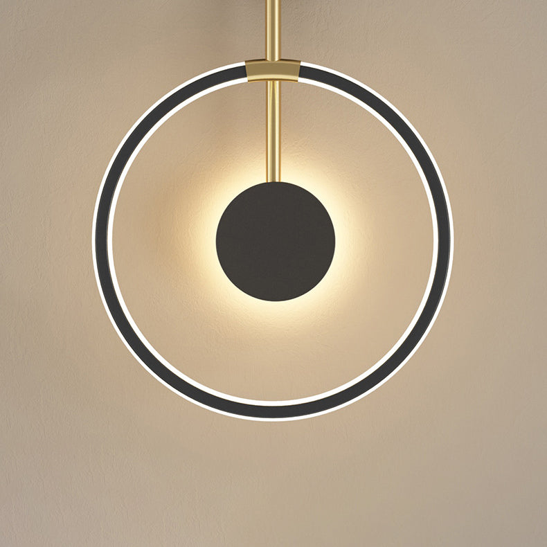Applique Murale à LED en Aluminium Cercle Anneau Bande de Silicone Simplicité Moderne pour Salon 