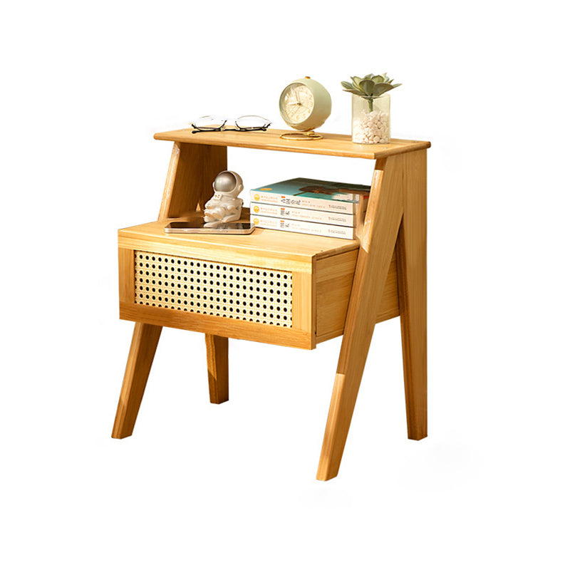 Zeitgenössischer Einfachheit rechteckiger Holz-Beistelltisch mit 1 Schublade für das Wohnzimmer 