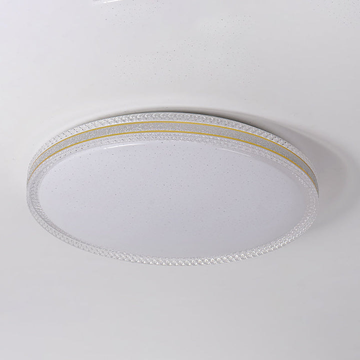 Contemporary Scandinavian Iron Acrylic Round Square Acrylic Skeleton Border LED Flush Mount Ceiling Light For Living Room