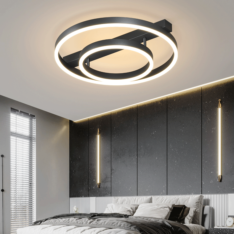 Lumière de plafond LED encastrée moderne minimaliste géométrique carré cercle ligne en aluminium pour salon 