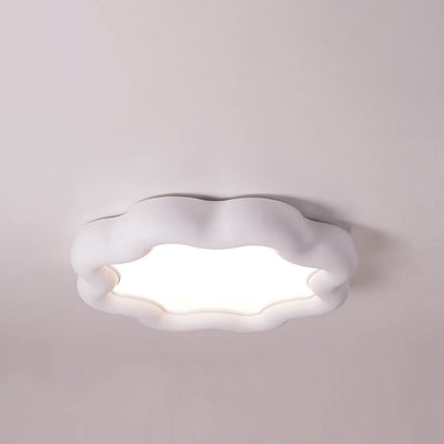 Modern Macaron Cloud Shape Resin LED Flush Mount Ceiling Light