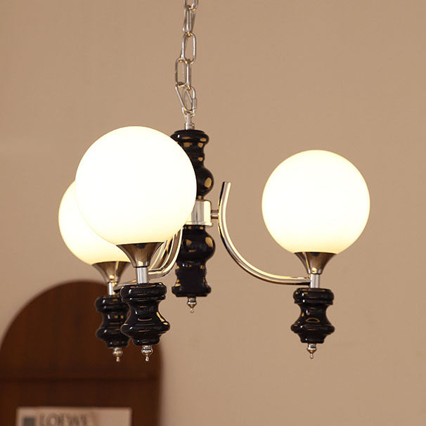 Zeitgenössische Einfachheit Magische Bohne Eisen Silber Finish Rahmen 3/5-Licht Kronleuchter Für Wohnzimmer 