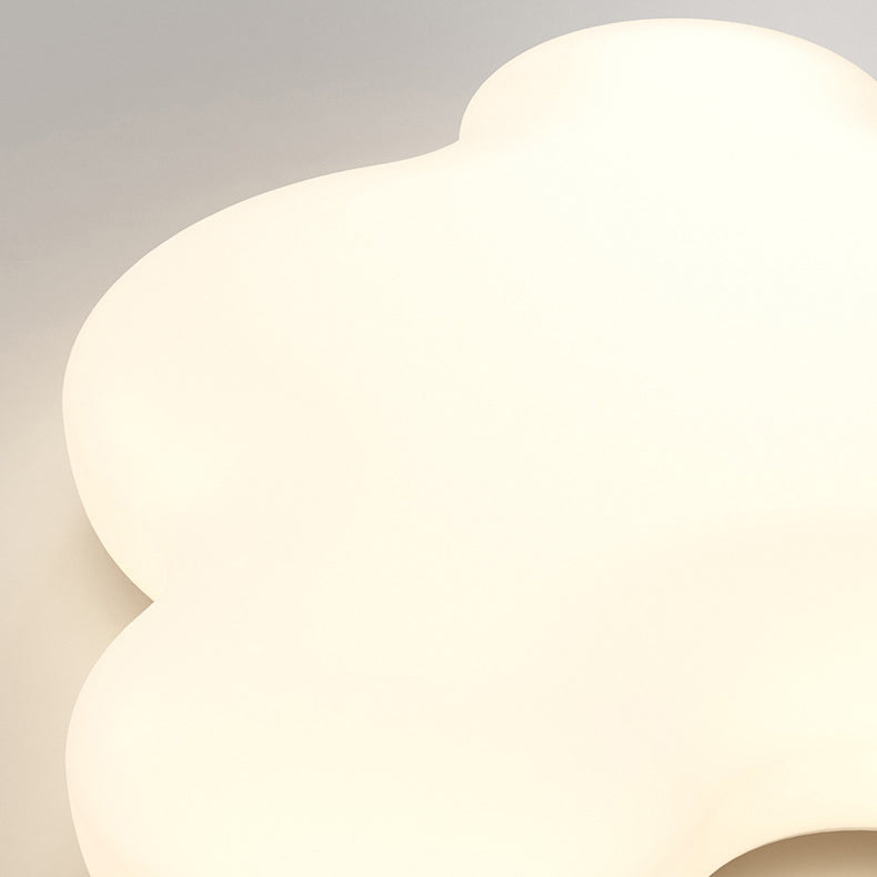Modern Simplicity Iron PE Cloud LED Flush Mount Ceiling Light For Bedroom