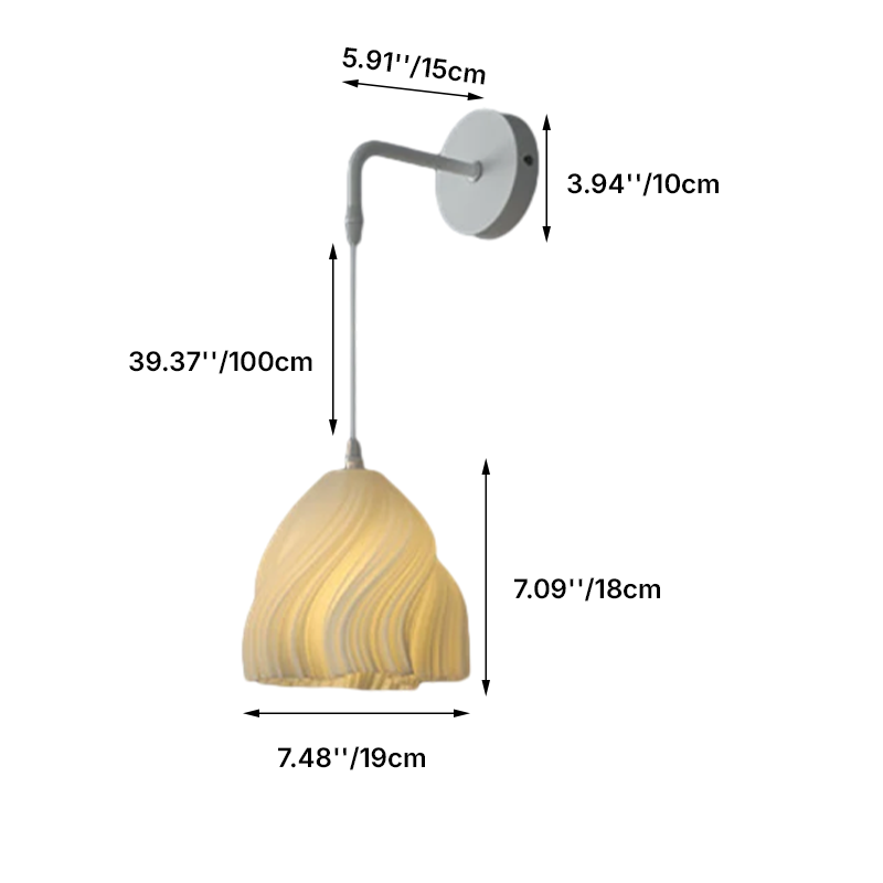 Diseño de Pétalos Tridimensionales Simples Japoneses Lámpara de Aplique de Pared LED 