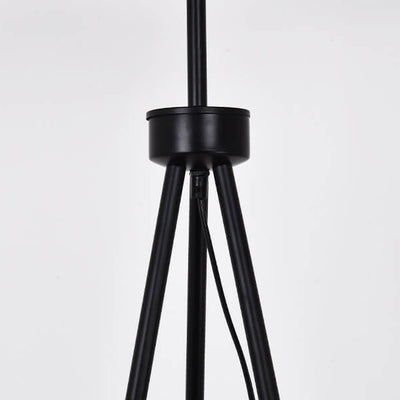 Nordic Modern Pleated Canvas Shade Iron Tripod 1-Light Standing Floor Lamp