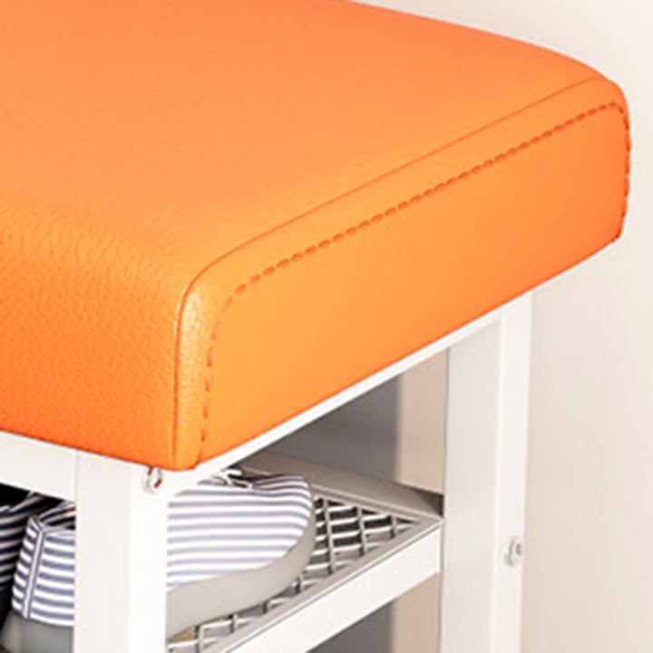 Modern Luxury Rectangle Synthetic Fabric Carbon Steel Shoe Storage 2-Shelf For Entryways