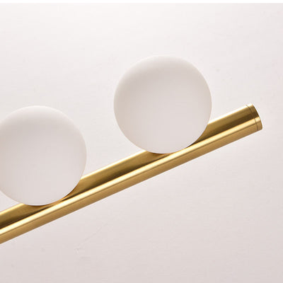 Lámpara de Aplique de Pared de Bola de Vidrio de Hierro de Simplicidad Moderna 3/5/7 Luces Para Sala de Estar 