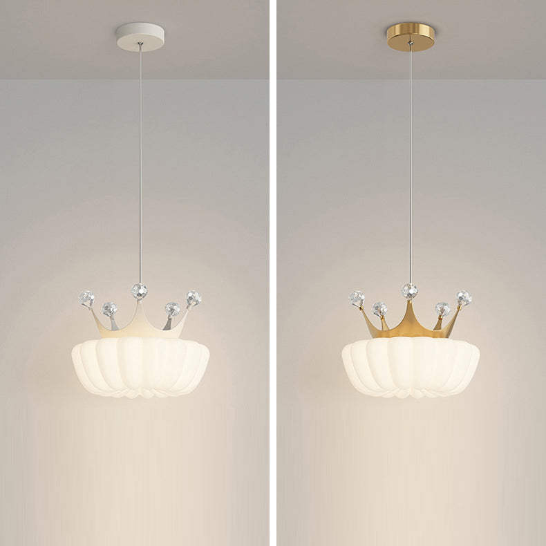 Lámpara colgante LED de cristal con corona de nube creativa contemporánea para dormitorio 