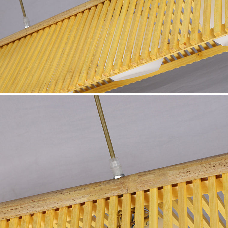 Traditioneller chinesischer Traufe-Vogel-Bambusglas-1/2/3-Licht-Insel-Licht-Kronleuchter für Esszimmer 