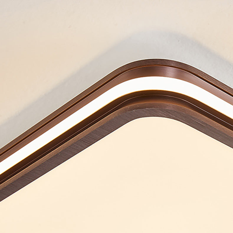 Moderna Minimalista Redonda Cuadrada de Aluminio Acrílico LED de Montaje Empotrado para Techo en Dormitorio 