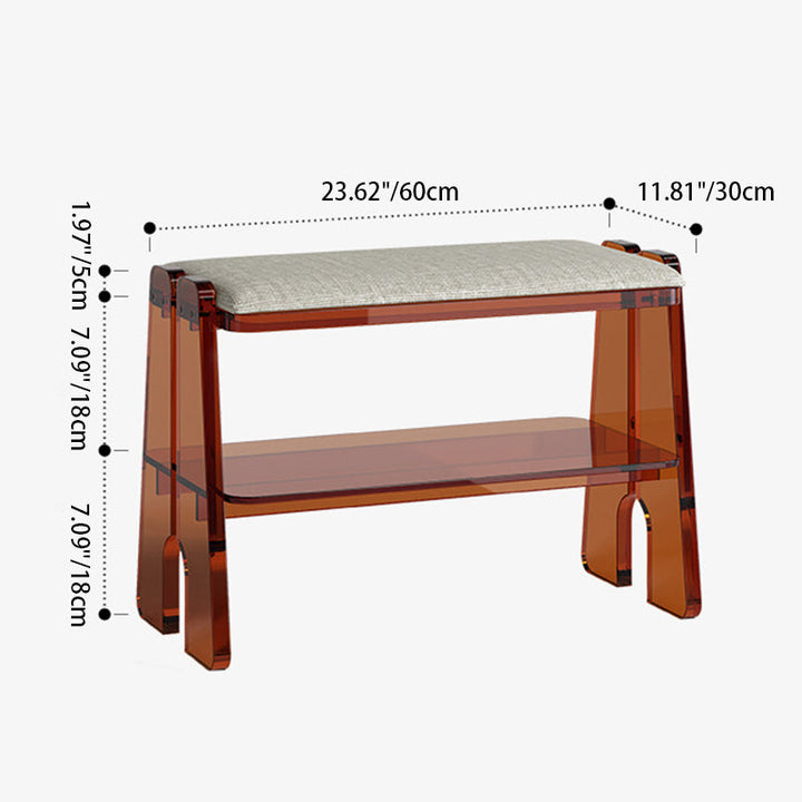 Almacenamiento de zapatos de acrílico de algodón y lino rectangular moderno minimalista de 2/3 niveles para entradas 