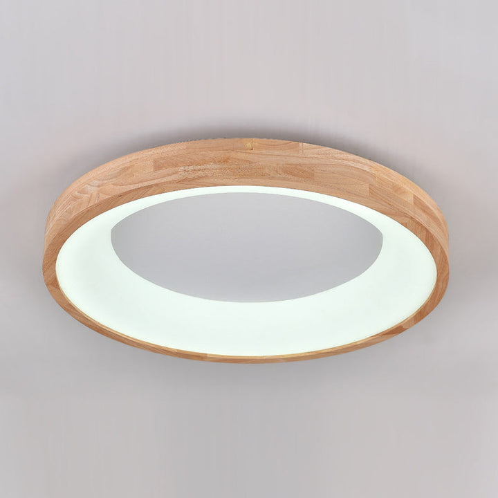 Luz de techo empotrada LED de roble acrílico anillo minimalista moderno para sala de estar 