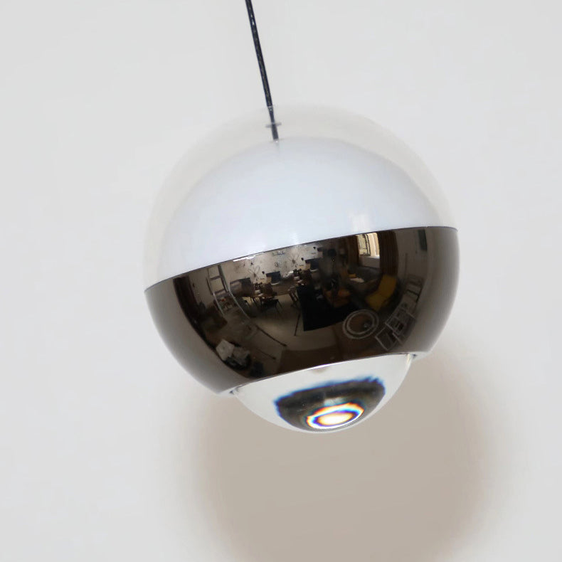 Moderne Einfachheit Ball Aluminium Acrylglas LED Pendelleuchte Liftable Für Nachttisch 