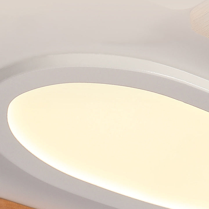 Luz de techo semiempotrada LED de hierro acrílico con forma de avión Art Deco moderno para sala de estar 