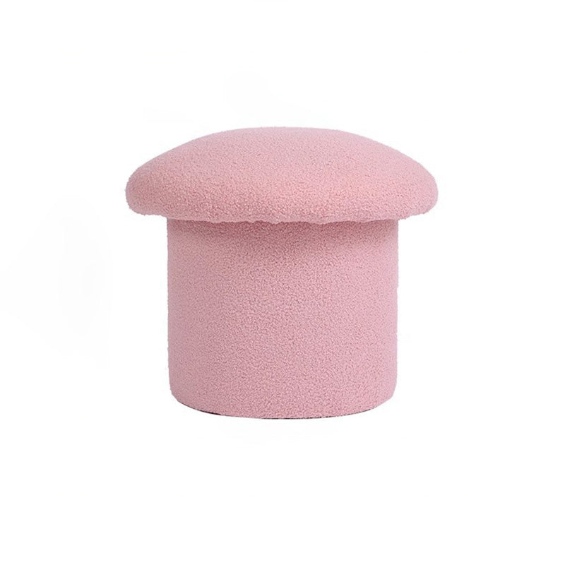 Pouf repose-pieds en velours de forme champignon pour salon, simplicité contemporaine 