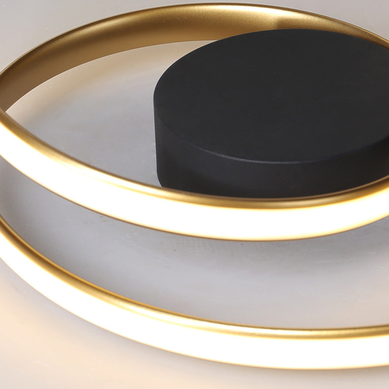 Moderna lámpara de techo empotrada LED redonda minimalista de silicona y aluminio para sala de estar 
