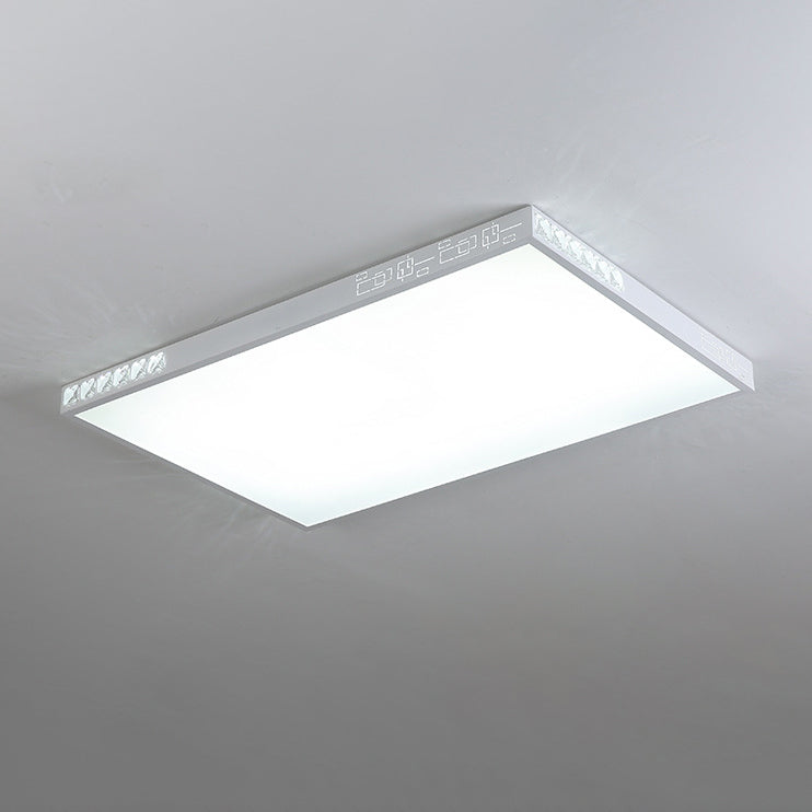 Zeitgenössische skandinavische quadratische Eisen-Acryl-LED-Unterputzdecke für Wohnzimmer