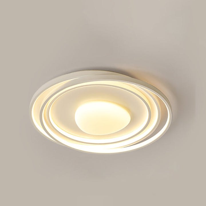Moderne minimalistische runde Eisen Acryl LED Unterputz Deckenleuchte für Wohnzimmer 