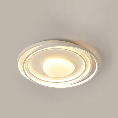 Moderne minimalistische runde Eisen Acryl LED Unterputz Deckenleuchte für Wohnzimmer 