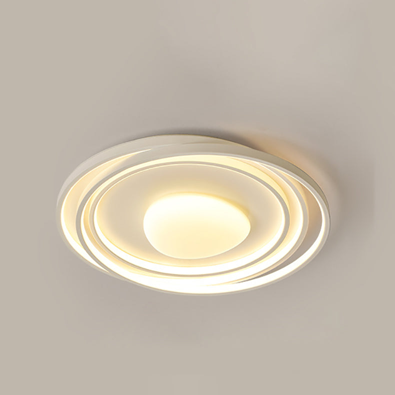 Moderne minimalistische runde Eisen Acryl LED Unterputz Deckenleuchte für Wohnzimmer 