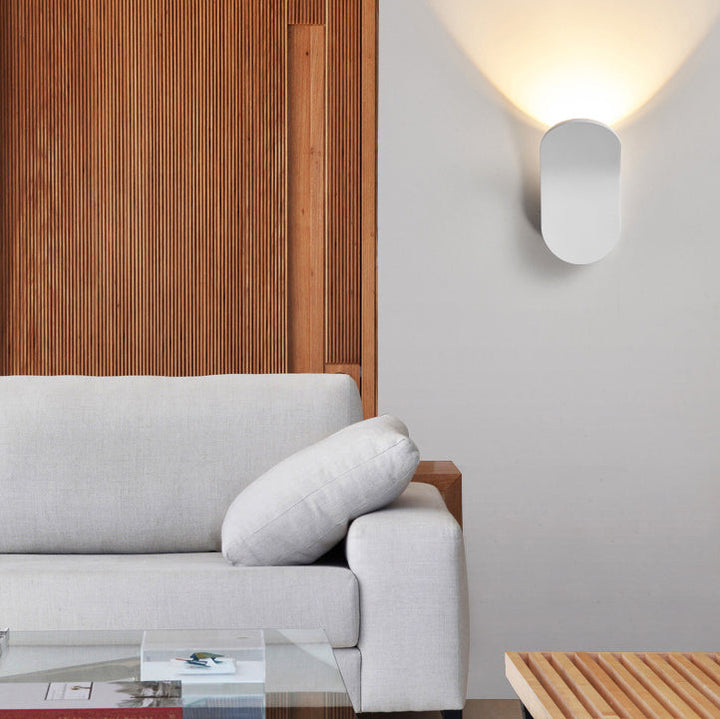 Lámpara de pared LED de arco de aluminio escandinavo contemporáneo para pasillo 