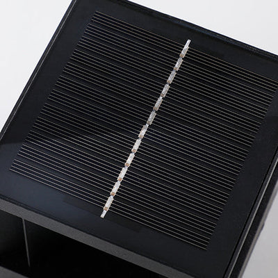 Zeitgenössische Einfachheit ABS Quadrat LED Solar Wasserdichte Outdoor Wand Leuchte Lampe Für Garten 