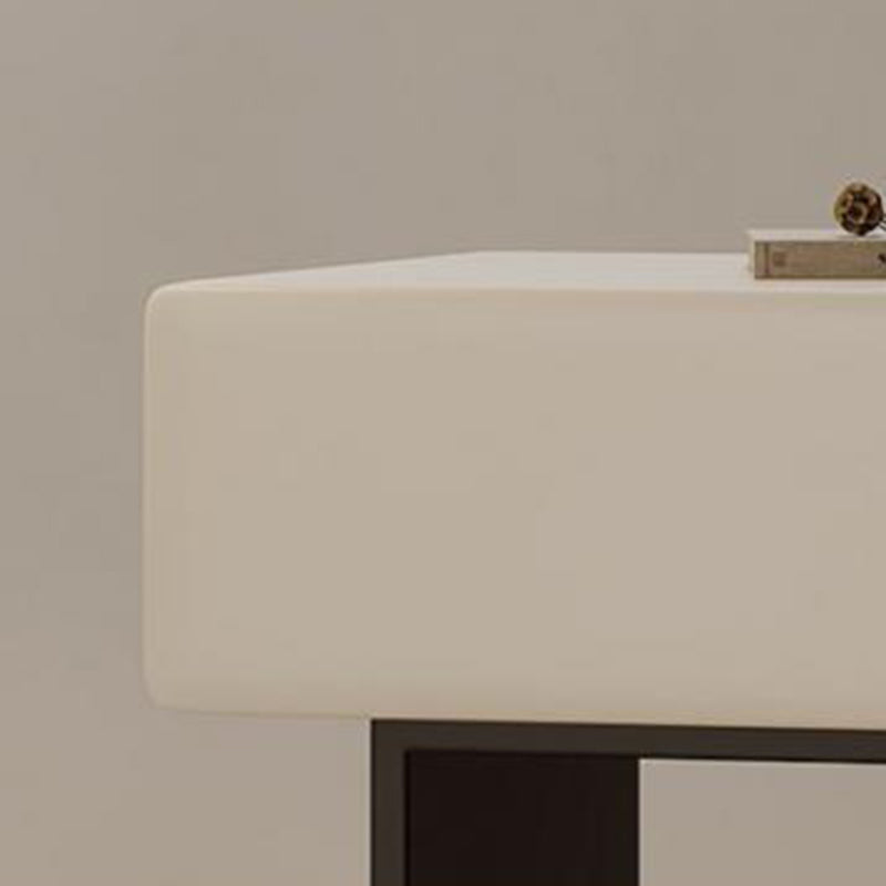 Chevet moderne minimaliste carré en pin à faible teneur en carbone avec 1 tiroir pour chambre à coucher 