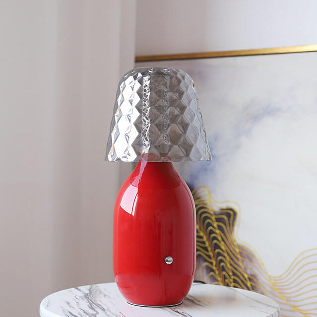 Nordic Vintage Candy Glass Iron Base LED Touch Table Lamp